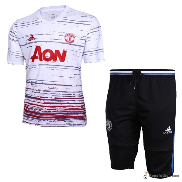 Camiseta Entrenamiento Manchester United Conjunto Completo 2016/17 Blanco